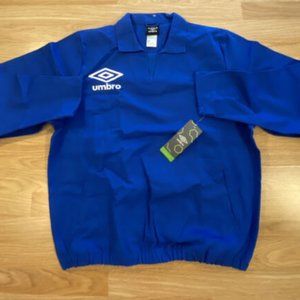 Men's Soccer Drill Sweatshirt Size L NWT Umbro Collared Training Pullover Top